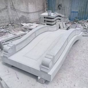 新余 芝麻灰花岗岩园林景观 小石桥