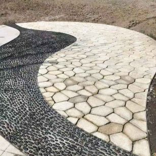 新余 黄金麻冰裂缝室外铺装效果完美展示