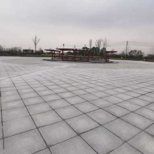 新余 芝麻白火烧面-公园广场地铺效果