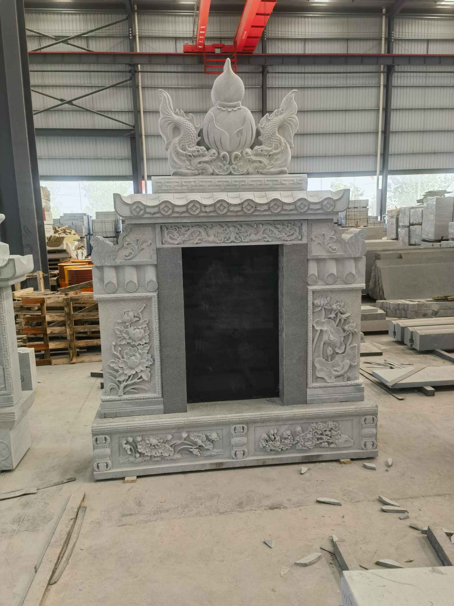 新余 芝麻灰高档墓碑、土墓，一套也支持定做