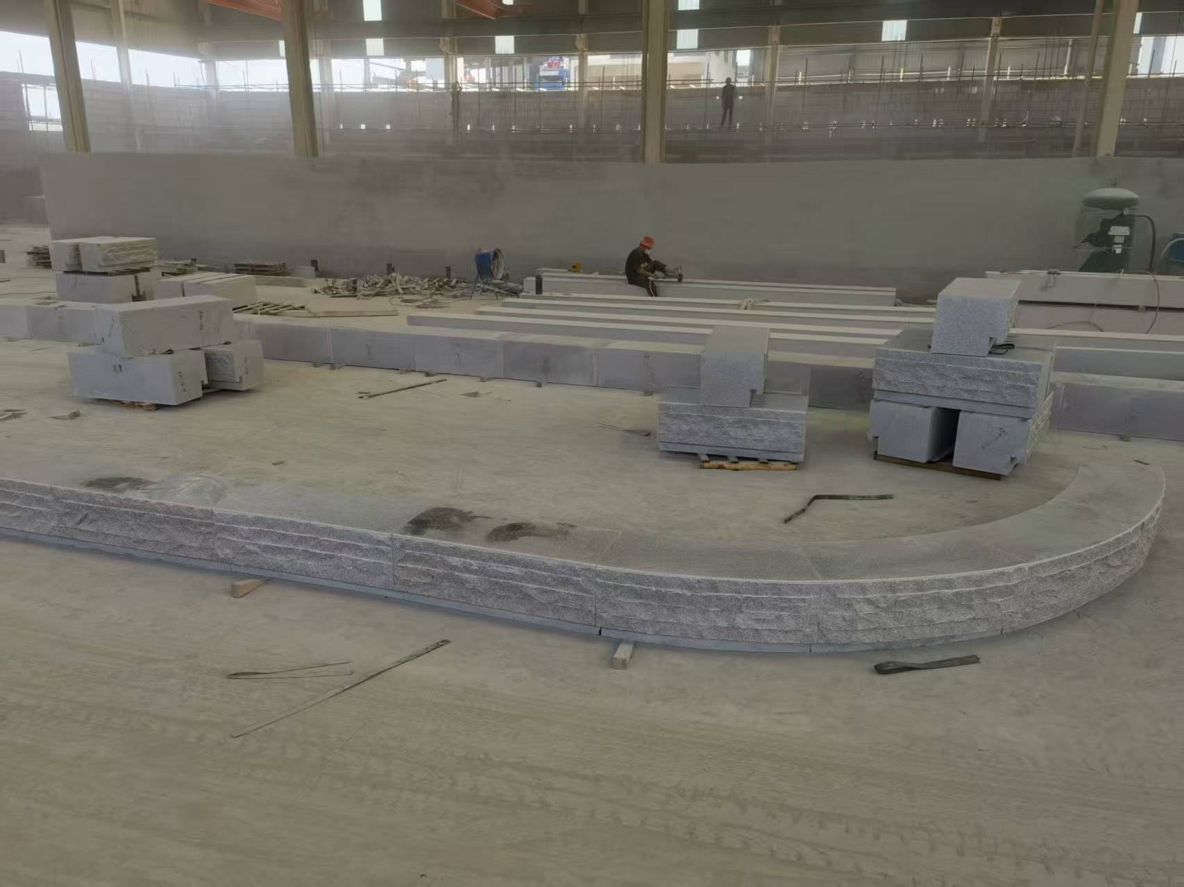 新余 芝麻白整石坐凳（光面+自然面）